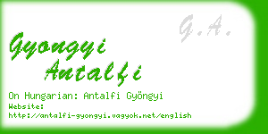 gyongyi antalfi business card