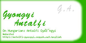 gyongyi antalfi business card